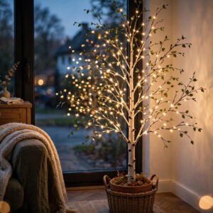 LED Birch Tree with Fairy Lights (2-Pack)