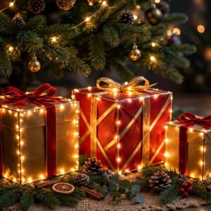 Lighted Christmas Gift Boxes (Set of 3)