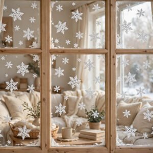 Christmas Window Clings — Snowflakes (135 Pcs)